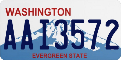WA license plate AAI3572