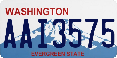 WA license plate AAI3575