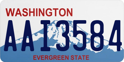 WA license plate AAI3584