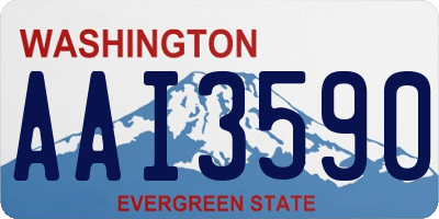 WA license plate AAI3590