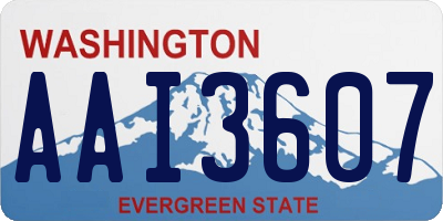 WA license plate AAI3607