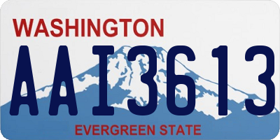 WA license plate AAI3613