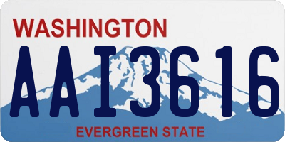 WA license plate AAI3616