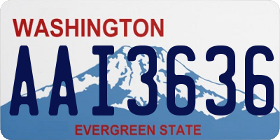 WA license plate AAI3636