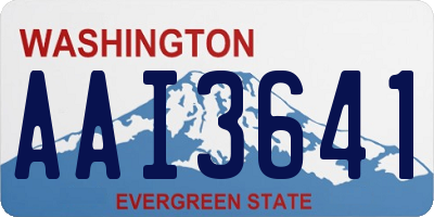 WA license plate AAI3641