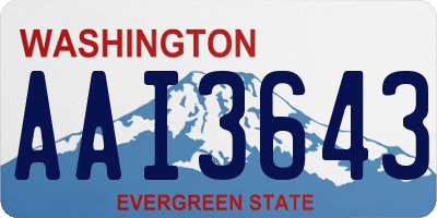 WA license plate AAI3643