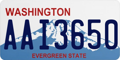 WA license plate AAI3650