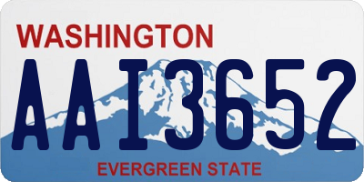 WA license plate AAI3652