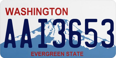 WA license plate AAI3653