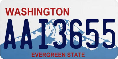 WA license plate AAI3655