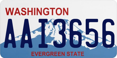 WA license plate AAI3656