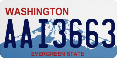 WA license plate AAI3663