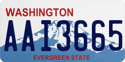 WA license plate AAI3665
