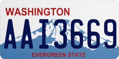 WA license plate AAI3669