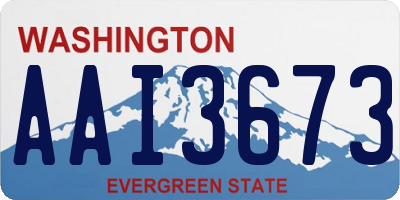 WA license plate AAI3673