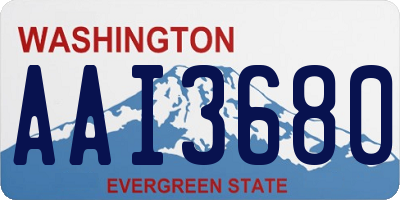 WA license plate AAI3680