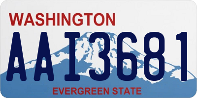 WA license plate AAI3681