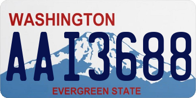 WA license plate AAI3688