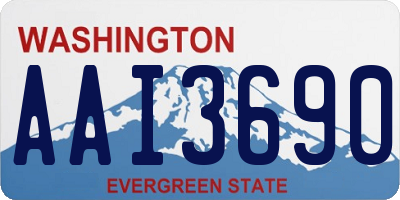 WA license plate AAI3690
