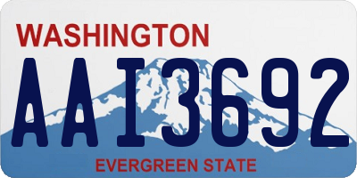 WA license plate AAI3692