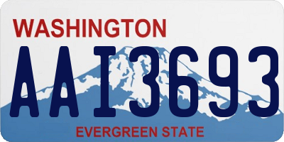 WA license plate AAI3693
