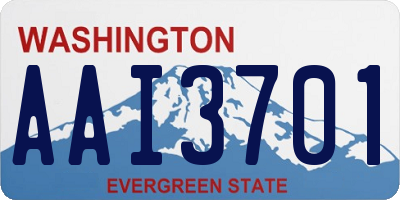 WA license plate AAI3701