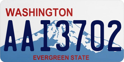 WA license plate AAI3702