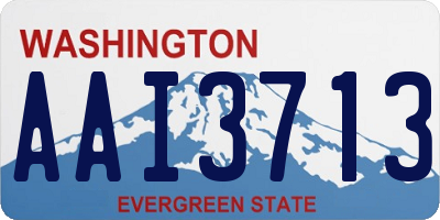 WA license plate AAI3713
