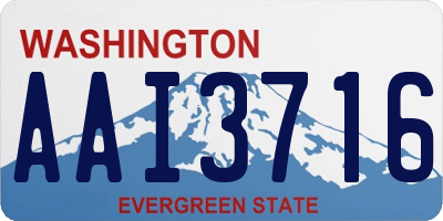 WA license plate AAI3716
