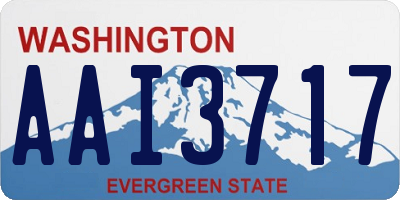 WA license plate AAI3717
