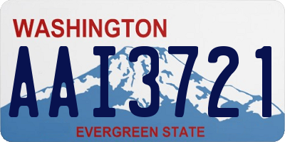 WA license plate AAI3721