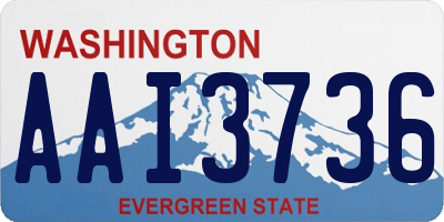 WA license plate AAI3736