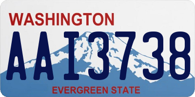 WA license plate AAI3738