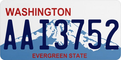 WA license plate AAI3752