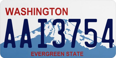 WA license plate AAI3754