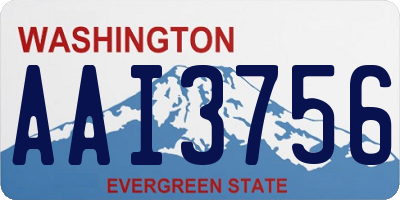 WA license plate AAI3756
