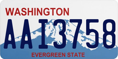 WA license plate AAI3758