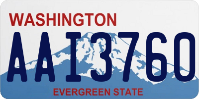 WA license plate AAI3760