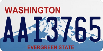 WA license plate AAI3765