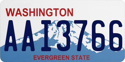 WA license plate AAI3766