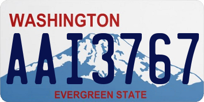 WA license plate AAI3767