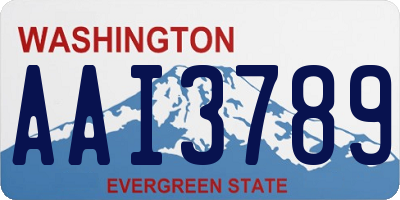 WA license plate AAI3789