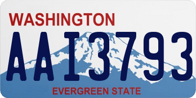 WA license plate AAI3793