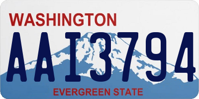 WA license plate AAI3794