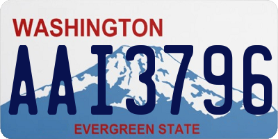 WA license plate AAI3796