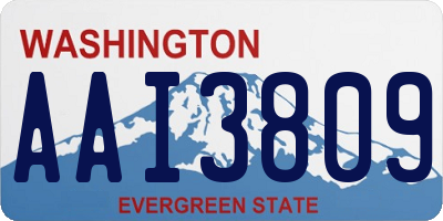 WA license plate AAI3809