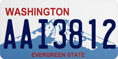 WA license plate AAI3812