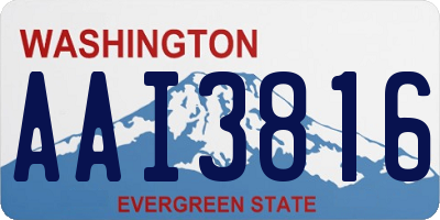 WA license plate AAI3816