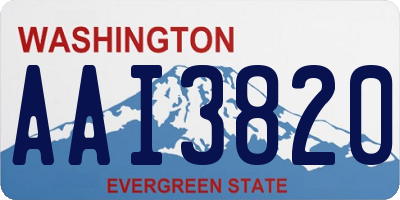 WA license plate AAI3820