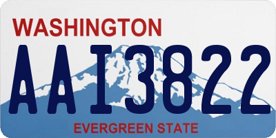 WA license plate AAI3822